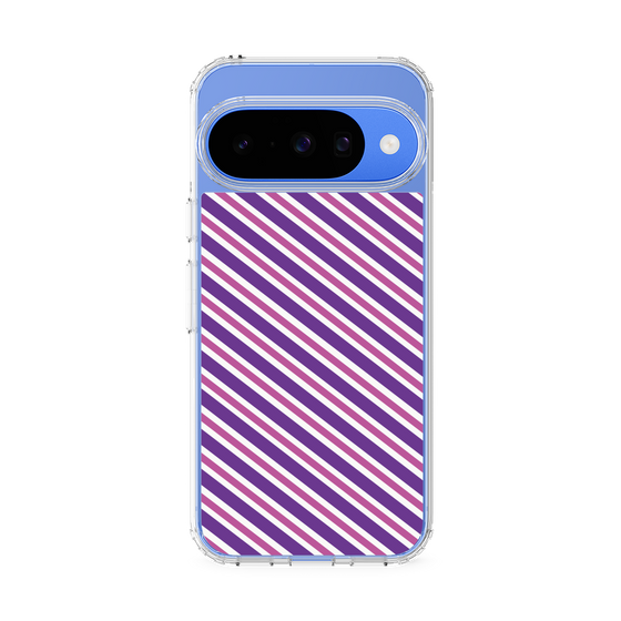Slim Protection Case［ Small Stripe - Purple × Pink ］