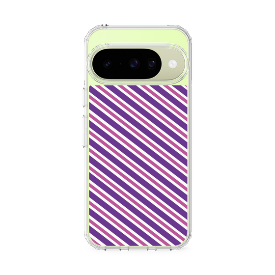 Slim Protection Case［ Small Stripe - Purple × Pink ］