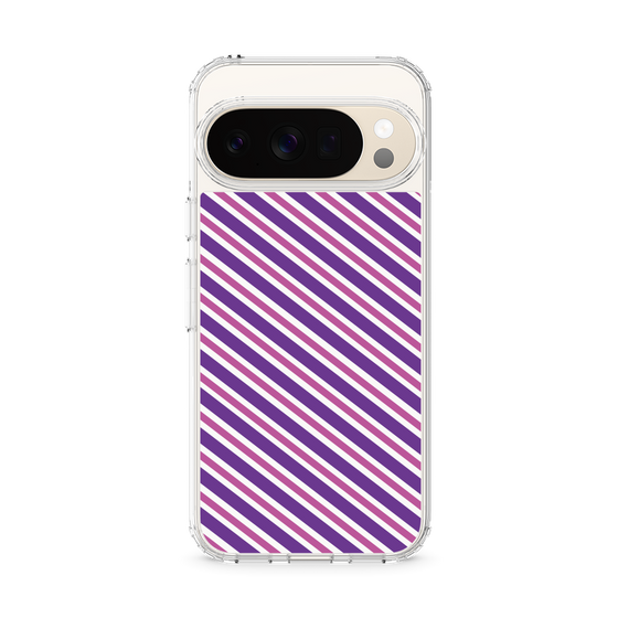 Slim Protection Case［ Small Stripe - Purple × Pink ］