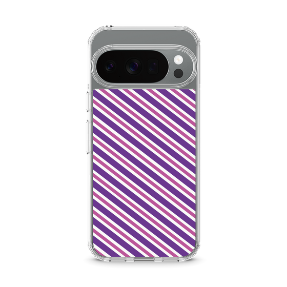 Slim Protection Case［ Small Stripe - Purple × Pink ］