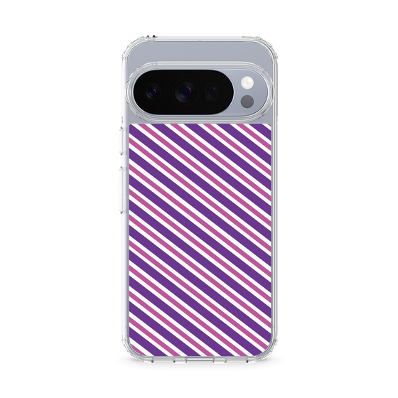 Slim Protection Case［ Small Stripe - Purple × Pink ］
