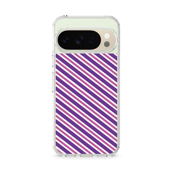 Slim Protection Case［ Small Stripe - Purple × Pink ］