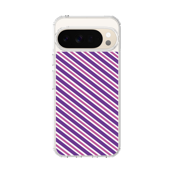 Slim Protection Case［ Small Stripe - Purple × Pink ］