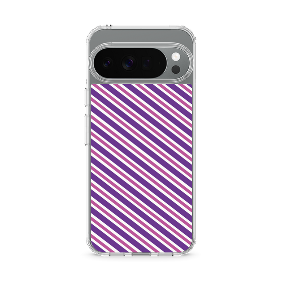 Slim Protection Case［ Small Stripe - Purple × Pink ］