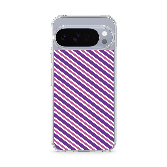 Slim Protection Case［ Small Stripe - Purple × Pink ］