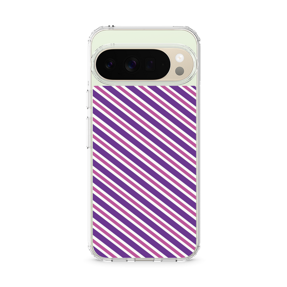 Slim Protection Case［ Small Stripe - Purple × Pink ］