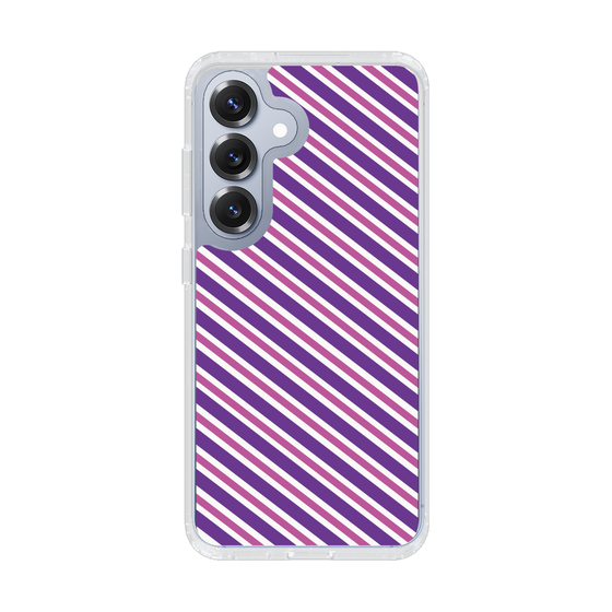 Slim Protection Case［ Small Stripe - Purple × Pink ］