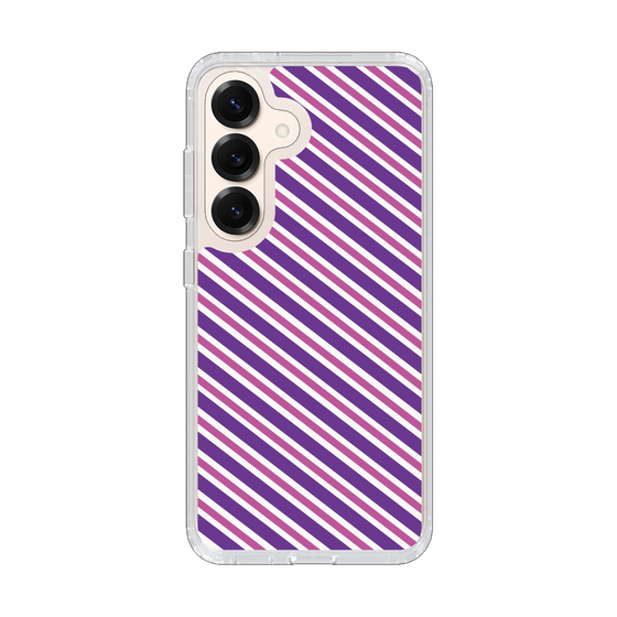 Slim Protection Case［ Small Stripe - Purple × Pink ］