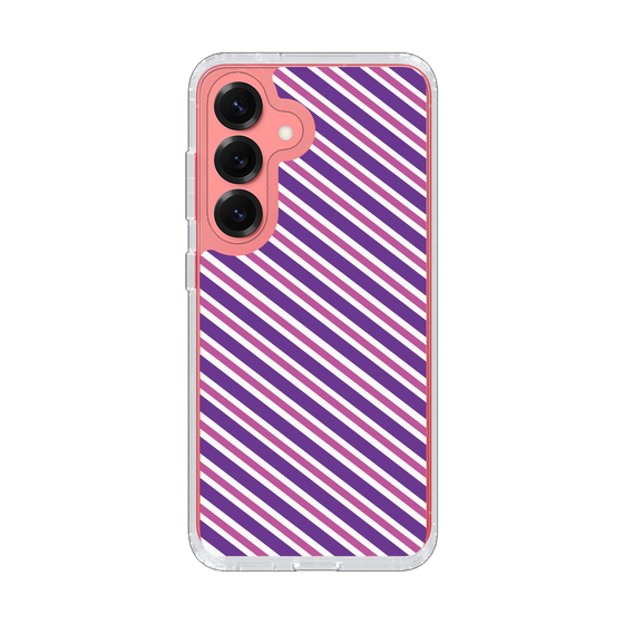Slim Protection Case［ Small Stripe - Purple × Pink ］