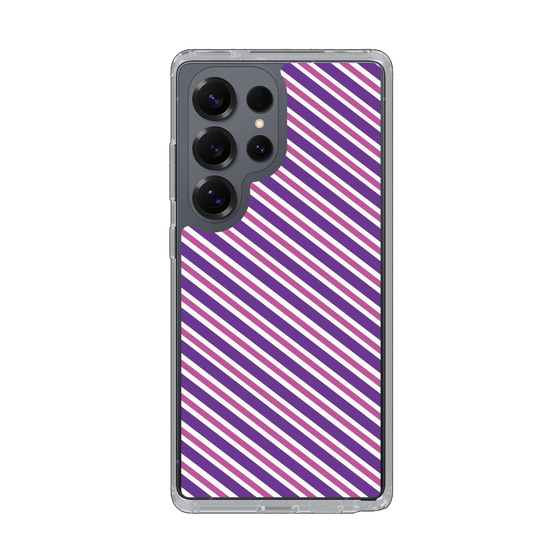 Slim Protection Case［ Small Stripe - Purple × Pink ］