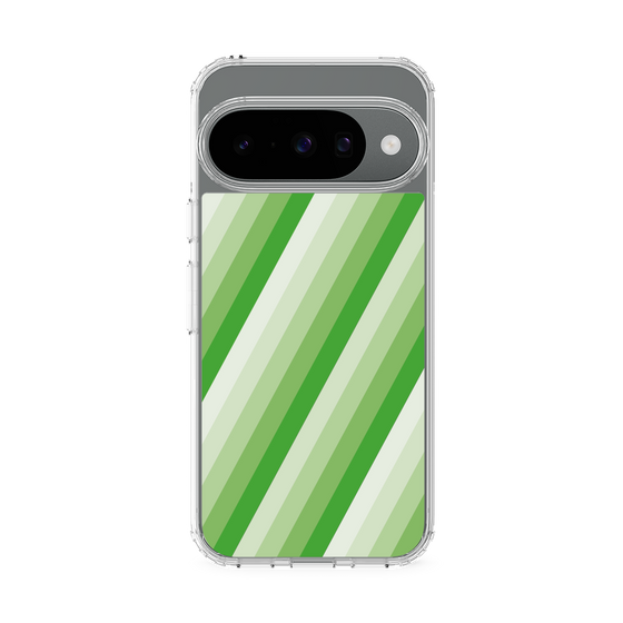 Slim Protection Case［ Middle Stripe - Green ］