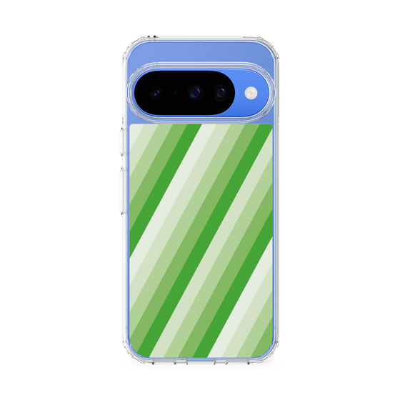 Slim Protection Case［ Middle Stripe - Green ］