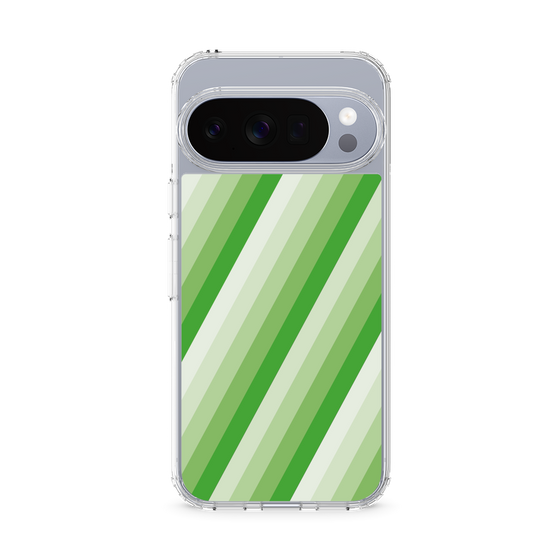 Slim Protection Case［ Middle Stripe - Green ］