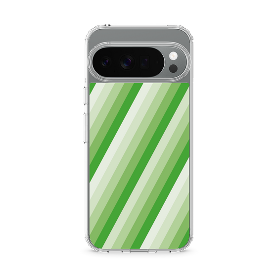 Slim Protection Case［ Middle Stripe - Green ］