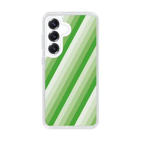 Slim Protection Case［ Middle Stripe - Green ］
