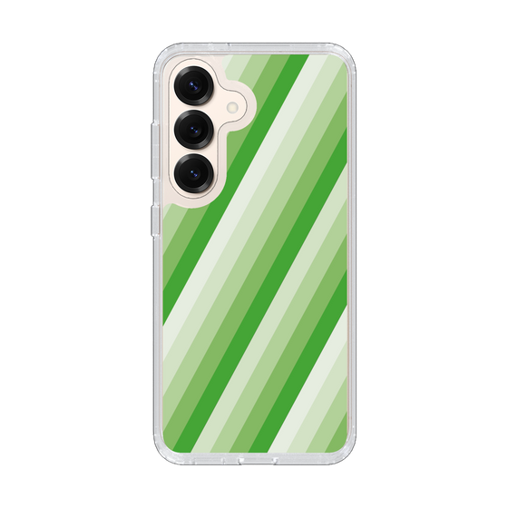 Slim Protection Case［ Middle Stripe - Green ］