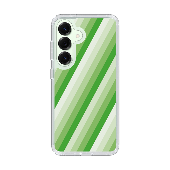 Slim Protection Case［ Middle Stripe - Green ］