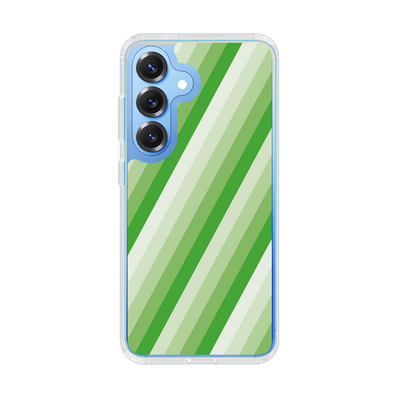 Slim Protection Case［ Middle Stripe - Green ］