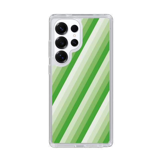 Slim Protection Case［ Middle Stripe - Green ］