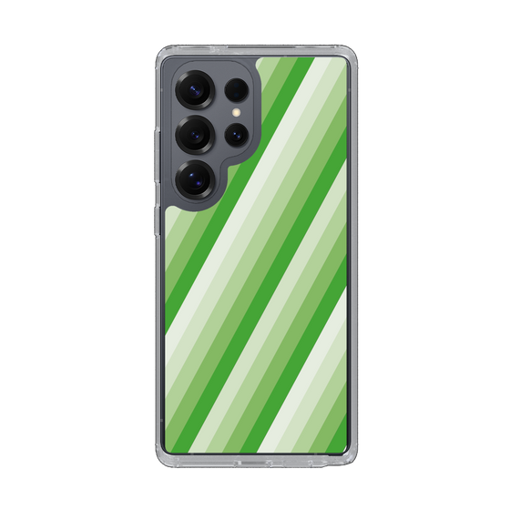Slim Protection Case［ Middle Stripe - Green ］