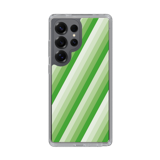 Slim Protection Case［ Middle Stripe - Green ］