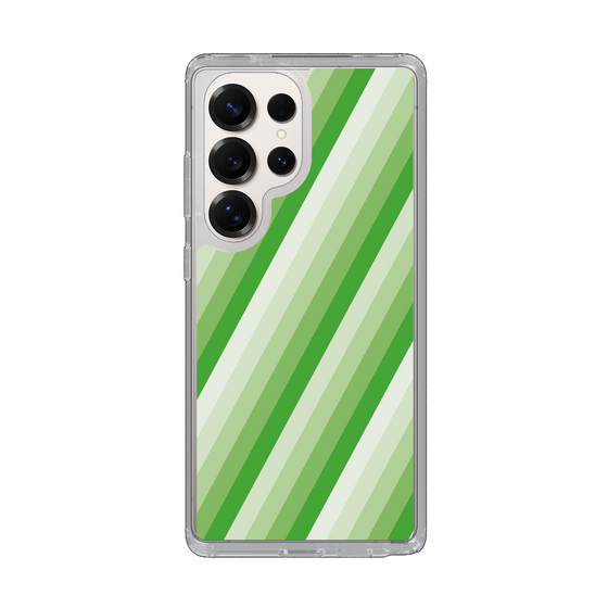 Slim Protection Case［ Middle Stripe - Green ］
