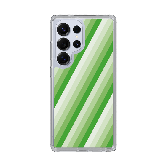 Slim Protection Case［ Middle Stripe - Green ］