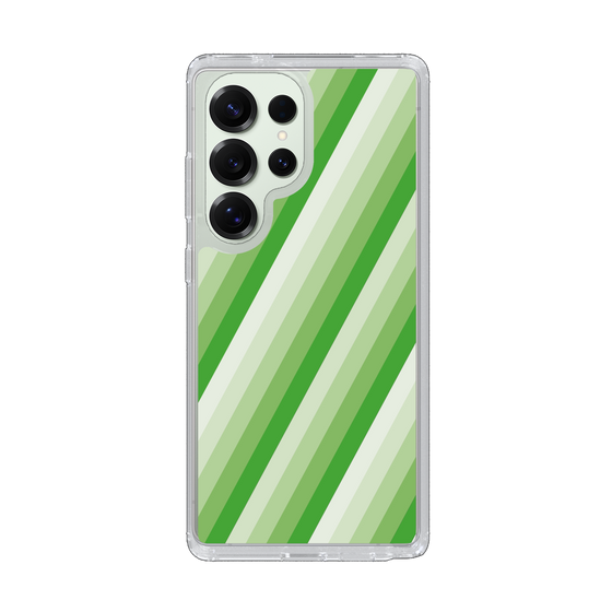 Slim Protection Case［ Middle Stripe - Green ］