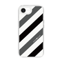 Slim Protection Case［ Big Stripe - Black × Gray ］