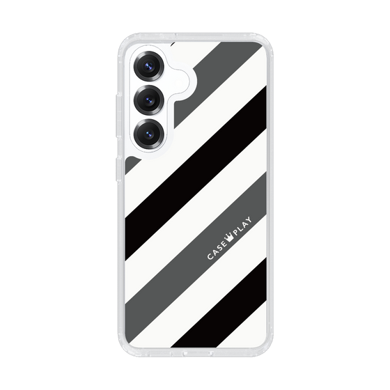 Slim Protection Case［ Big Stripe - Black × Gray ］