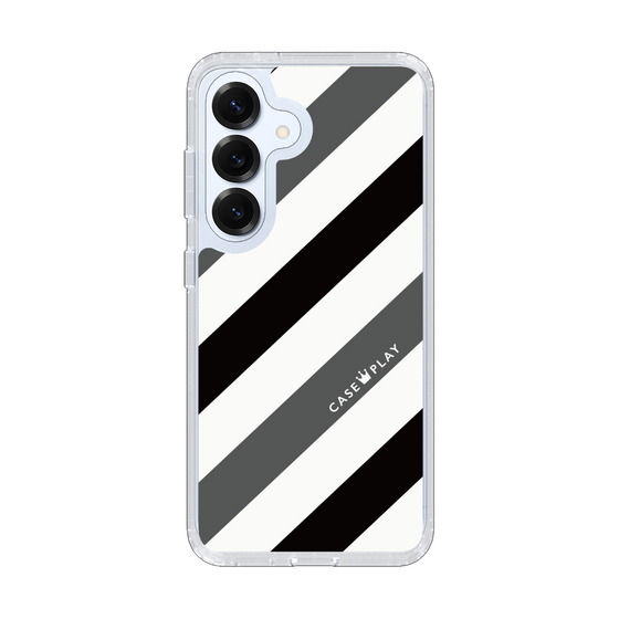 Slim Protection Case［ Big Stripe - Black × Gray ］