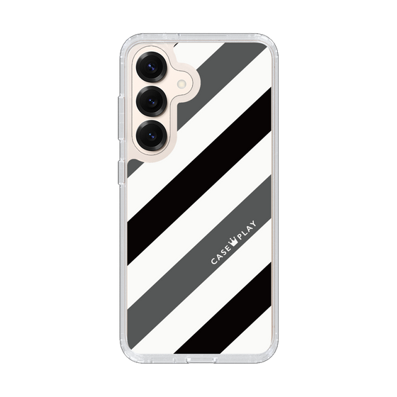 Slim Protection Case［ Big Stripe - Black × Gray ］