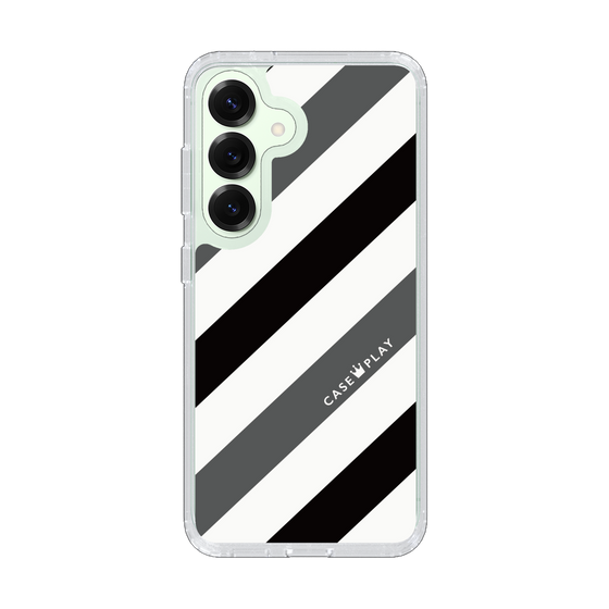 Slim Protection Case［ Big Stripe - Black × Gray ］