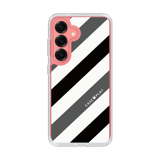 Slim Protection Case［ Big Stripe - Black × Gray ］