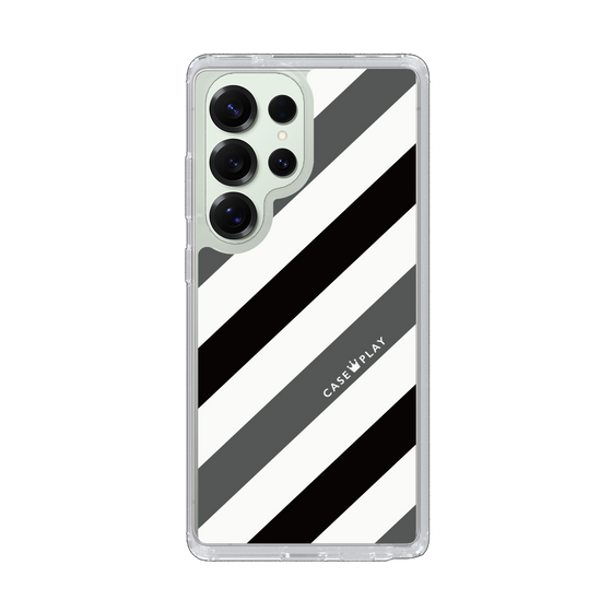 Slim Protection Case［ Big Stripe - Black × Gray ］