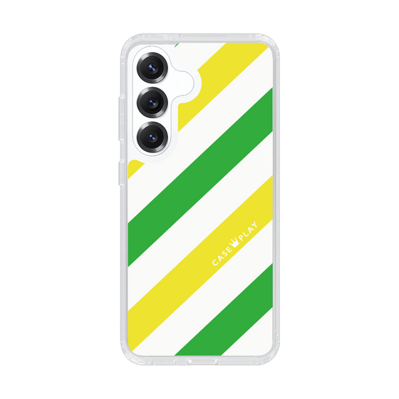Slim Protection Case［ Big Stripe - Green × Yellow ］