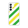 Slim Protection Case［ Big Stripe - Green × Yellow ］
