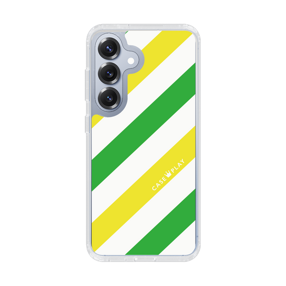 Slim Protection Case［ Big Stripe - Green × Yellow ］