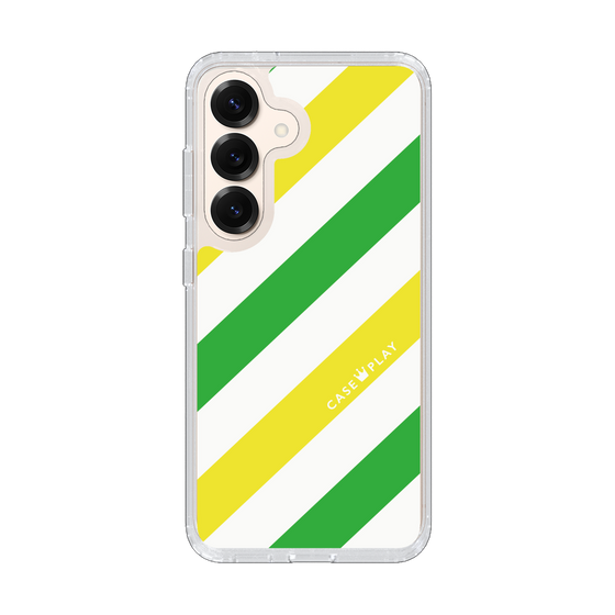 Slim Protection Case［ Big Stripe - Green × Yellow ］