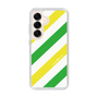 Slim Protection Case［ Big Stripe - Green × Yellow ］