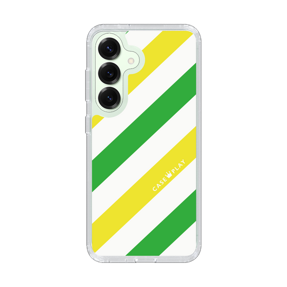 Slim Protection Case［ Big Stripe - Green × Yellow ］