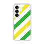 Slim Protection Case［ Big Stripe - Green × Yellow ］