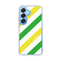 Slim Protection Case［ Big Stripe - Green × Yellow ］