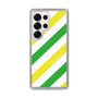 Slim Protection Case［ Big Stripe - Green × Yellow ］