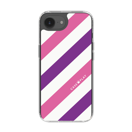 Slim Protection Case［ Big Stripe - Purple × Pink ］