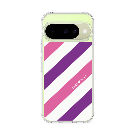 Slim Protection Case［ Big Stripe - Purple × Pink ］