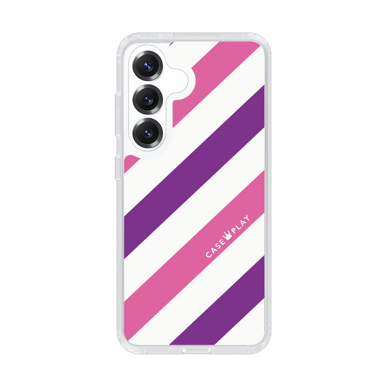 Slim Protection Case［ Big Stripe - Purple × Pink ］