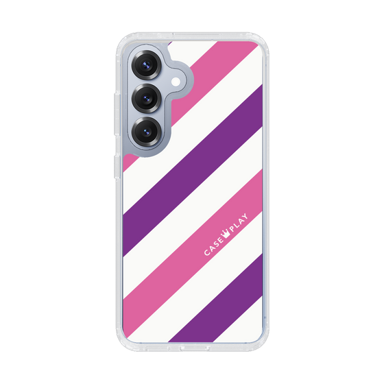 Slim Protection Case［ Big Stripe - Purple × Pink ］