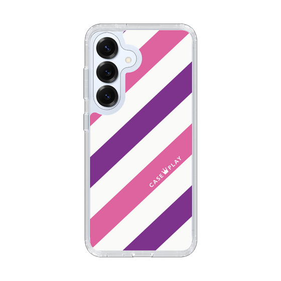 Slim Protection Case［ Big Stripe - Purple × Pink ］