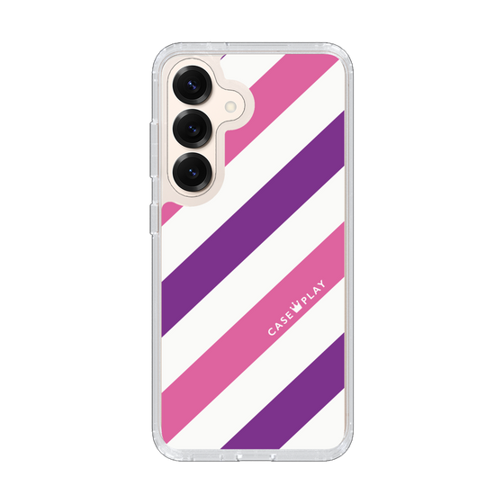 Slim Protection Case［ Big Stripe - Purple × Pink ］